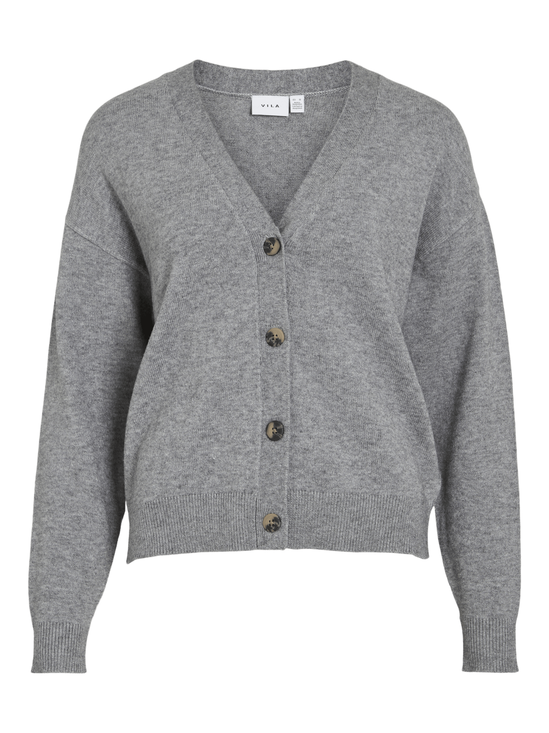 VIRIL Knit Cardigan - Medium Grey Melange - VERO MODA & VILA Bergvik